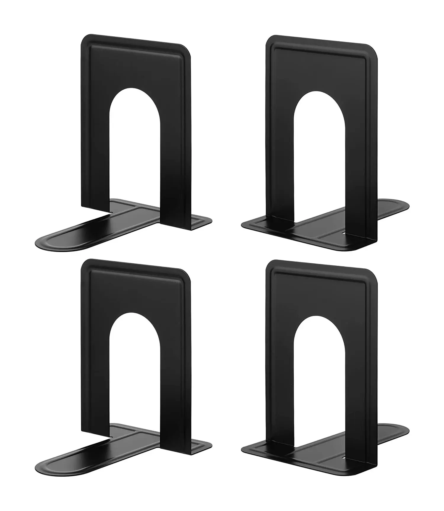 Bview Art Heavy Duty Black Metal Book Holders Ends For Shelves Book Stoppers