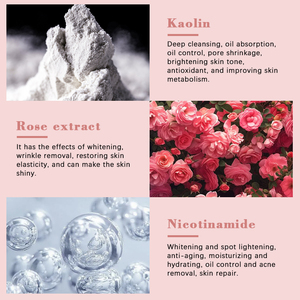 Nhãn Hiệu Riêng Chăm Sóc Da Làm Sạch Sâu Chặt Hơn Lỗ Chân Lông Hữu Cơ Làm Sạch Sáng Sáng Màu Hồng Đất Sét Bùn Mặt Nạ - Product Image 4