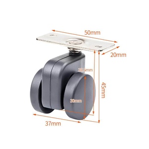 Selbstverriegelnde Schwenkrollen aus Kunststoff mit Bremsen für Möbel, Hocker, Kinderstühle, Bürostühle - Hochbelastbar - Product Image 4
