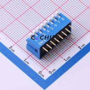 SMQP-08B-TP DIP Switch Switch ( Type: Piano Key )( Number of Switch Sections: 8 )( Lead Spacing: 2.54mm ) - Product Image 1