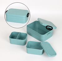 Boîte à lunch rectangulaire en plastique avec compartiments adaptés aux enfants, étanche, compatible micro-ondes et réfrigérateur, emballage alimentaire