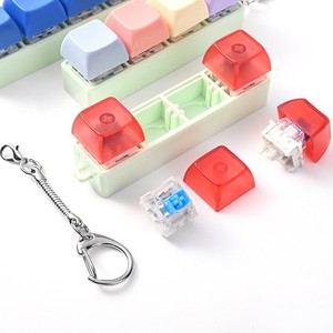 Precio de fábrica, ¡superventas en TikTok! Llavero mecánico de 4 teclas, Fidget Clicker, botón de tecla, llavero antiestrés, juguetes para aliviar el estrés. - Product Image 3