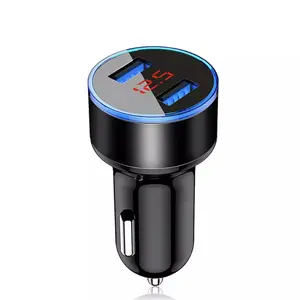 New products 2021 2022 CE/Rosh/FCC Car USB Charger Dual Ports QC3.0 QC2.0 Fast Car Charger for iPhone Samsung Tablet