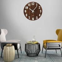 Jam Dinding Oval Art Deco Kuarsa Senyap Bercahaya 12 Inci dengan Tampilan Jarum untuk Ruang Tamu dan Kamar Tidur