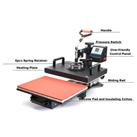 Presse à chaud professionnelle EF-HP1 à rotation latérale pour t-shirts, mugs, casquettes personnalisés avec température et minuterie réglables