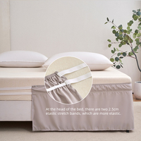 Jupe de lit en tissu brossé certifiée OEKO-TEX avec volant élastique anti-poussière, housse de sommier pour chambre à coucher et hôtel, prise en charge OEM ODM