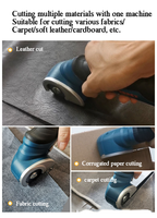 Nouveaux ciseaux à tissu portatifs électriques transfrontaliers petit tapis alimenté par batterie au Lithium 3000W double tondeuse cisailles vêtements