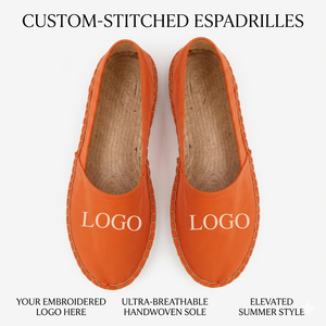 Alpargatas Casuales Bordadas Personalizadas al <span class=keywords><strong>por</strong></span> Mayor, Zapatos Transpirables con Suela Tejida a Mano, Planos de Lona para Verano, Unisex - Product Image 1