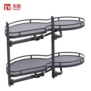 Space Saving <b>Kitchen</b> Cabinet Blind <b>Corner</b> Solution with Pull Out Swing Tray and Modern Magic <b>Corner</b> Organizer Drawer Basket - Product Image 1
