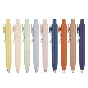 Morandi Push Button <b>Pen</b> Dark <b>Purple</b> Khaki Club Stainless Steel Tip Plastic Shell Customizable Logo Printing - Product Image 2