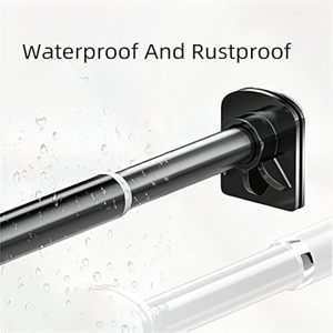 La <span class=keywords><strong>tringle</strong></span> à <span class=keywords><strong>rideau</strong></span> de <span class=keywords><strong>douche</strong></span> extensible en acier inoxydable ne rouille jamais pôle de tension antidérapant aucune perceuse requise - Product Image 5