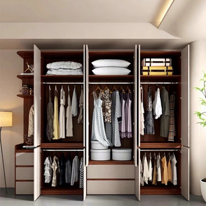 Armario Moderno Minimalista de Madera Maciza con Puertas Abatibles y Gran Capacidad de Almacenamiento para Dormitorio - Product Image 2