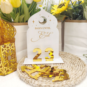 Calendrier de l'Avent du Ramadan, décorations <span class=keywords><strong>Eid</strong></span> <span class=keywords><strong>Mubarak</strong></span>, fournitures pour fêtes musulmanes, accessoires de décoration pour la maison Ramadan 2025 - Product Image 2