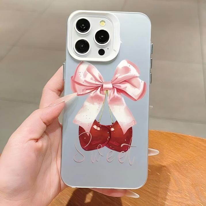 Colorful Silver Case - White - Bow Cherry