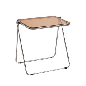<span class=keywords><strong>Tavolino</strong></span> Laterale Pieghevole Trasparente Moderno e Salvaspazio, <span class=keywords><strong>Tavolino</strong></span> da Caffè in Acrilico con Struttura in Metallo <span class=keywords><strong>Cromato</strong></span> - Product Image 4