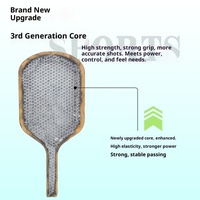 Ensemble de raquettes de pickleball MMF en fibre de carbone Kevlar 16 mm 42 cm, pressées à chaud, intégrées, 220 g, OEM personnalisable, entraînement pour adultes