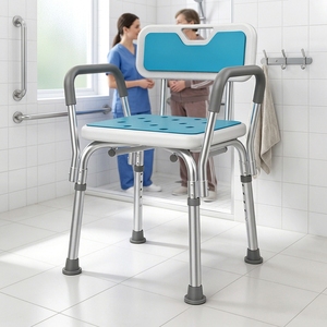 <span class=keywords><strong>Chaise</strong></span> de douche de qualité médicale avec accoudoirs et dossier, <span class=keywords><strong>chaise</strong></span> de bain robuste pour personnes handicapées et soins à domicile - Product Image 6