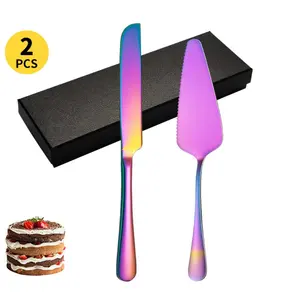 Stainless Steel Cake Dessert Butter Knife Spatula Pizza Cheese Bread Knife Cake Spatula Baking Tool Gift Set