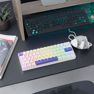 Runkdeer G60 проводной механический RGB с подсветкой программируемые клавиши магнитный переключатель регулируемое расстояние включения белая игровая клавиатура - Product Image 3