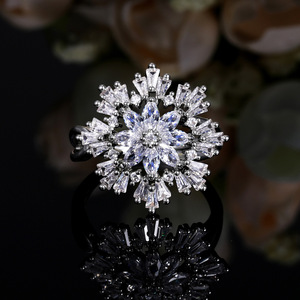 Anello con diamante F727, taglio marquise, colore bianco G, gioielli da fidanzamento da donna in stile romantico - Product Image 2