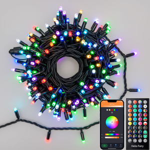 RGB LED String Lights 10M 100 LEDs <b>PVC</b> Wire <b>Glue</b> Filled Smart App Control Chasing Effect Christmas Outdoor Commercial Decor - Product Image 1