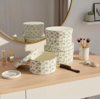 Boîte cadeau en carton personnalisée avec impression vintage, couvercle et base, poignées en corde, estampage de bouquets de fleurs, cadeaux de fête, occasions spéciales