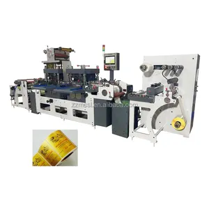 Automatic leather tag paper gold label hot foil stamping machine Double Unit label die cutting and hot Stamping Machine