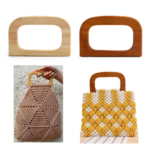 Handmade DIY Thủ Công Mỹ Nghệ Hành Lý Phụ Kiện Rắn Bằng Gỗ Hàng Đầu Xử Lý Túi Xách Dây Đeo Vuông Xử Lý Tay Cầm Bằng Gỗ Cho Túi Xách - Product Image 6