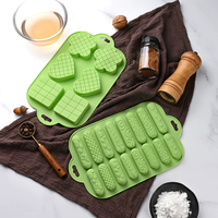 Moule de cuisson en silicone écologique résistant à la chaleur pour gâteaux, gaufres, biscuits et barres chocolatées - Compatible micro-ondes et lave-vaisselle
