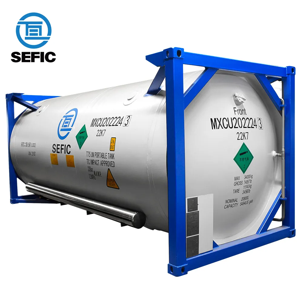 IN STOCK SHIP WITHIN 10 DAYS 20ft Cryogenic Iso Tank Container Price For Liquid Oxygen CO2 Argon