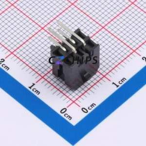 ZX-MX3.0-2-2PWZ Wire-to-Board Pin Header Bent Lead Through Hole,P=3mm Connector 2x2P 3mm Right Angle Insert Micro-Fit (MX 3.0) - Product Image 2