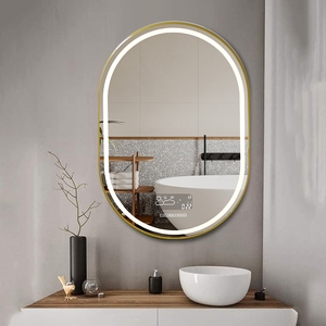 Moderno marco redondo inteligente LED <span class=keywords><strong>baño</strong></span> gabinete <span class=keywords><strong>espejo</strong></span> pantalla táctil tocador luces moda <span class=keywords><strong>baño</strong></span> <span class=keywords><strong>espejo</strong></span> <span class=keywords><strong>luz</strong></span> para tocador moderno - Product Image 1