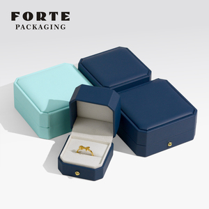 FORTE - Caja de Joyería Octogonal de Cuero Personalizable con Logotipo, Empaque de Lujo para Guardar Pulseras, Collares y Anillos - Product Image 5