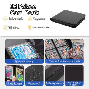 FUXI Porte-cartes de visite et de collection à 12 pochettes en PU, album à fermeture éclair à pages fixes pour Yu-Gi-Oh, TCG et cartes sportives, album de cartes - Product Image 6