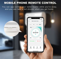 Interruptor Inteligente de Doble Función para Calentador de Agua ECO-NEWLEAF, Programación de Tiempo, 3500W, Panel de Vidrio PC, Control Remoto por Aplicación, Compatible con Alexa y WiFi