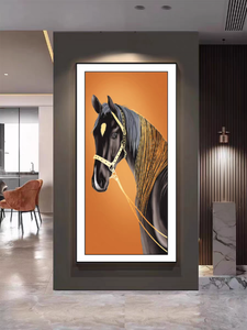 Grande Peinture sur Toile 3D de <span class=keywords><strong>Cheval</strong></span> de Luxe <span class=keywords><strong>et</strong></span> Affiches Murales, Impressions Décoratives pour Couloir <span class=keywords><strong>et</strong></span> Entrée, OEM ODM - Product Image 6