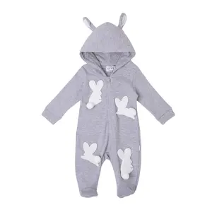 Petelulu लंबी आस्तीन जिपर पसीना खरगोश hooded jumpsuit pijamas बच्चों बच्ची ropa infantil