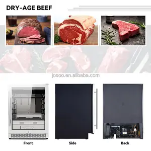 Single Temperature Control Dry Age Cabinet Seamless Stainless Steel Door Frame Meat Refriger Dry Aged Beef Fridge For Household