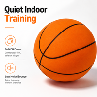 Ballon de basket en mousse PU Elite taille 7 de 29,5" - 340 g, léger, respirant, durable, résistant à l'eau, silencieux, pour en