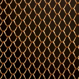 Tessuto decorativo per tendaggi a catena in rete metallica per interni