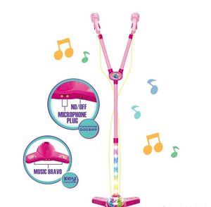 ของเล่นคาราโอเกะสำหรับเด็ก เครื่องดนตรีของเล่น ใช้แบตเตอรี่ กีตาร์ของเล่นพร้อมไมโครโฟนสำหรับร้องเพลง - Product Image 1