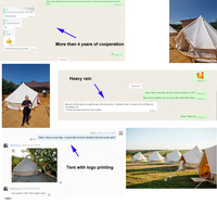 2025 nouveau luxe 3M 4M 5M 4 personnes hiver mongol toile extérieur Glamping Camping yourte maison cloche tentes couverture