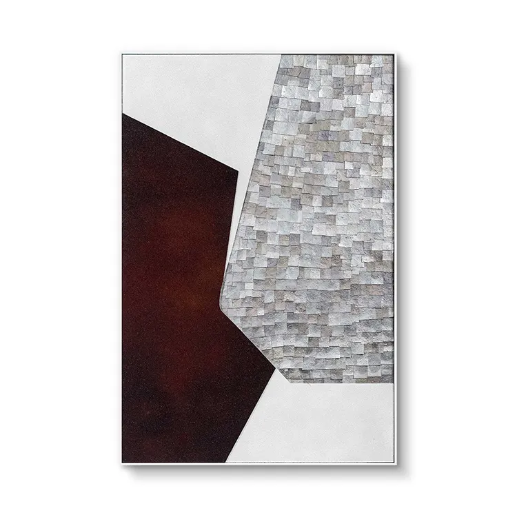 Abstrait Argent Couleur Art blanc et rouge texture papier 3d art salon meubles design décoration Villa mur art home decors