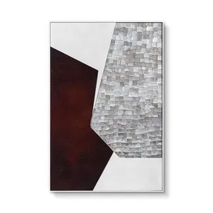 Abstract Silver Color Art white and red texture paper 3d art living room furniture design decoration Villa wall art home decors