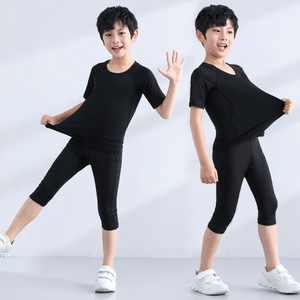 Chico suave alto elástico transpirable secado rápido Swear elástico Fitness compresión traje Slim Fit Running camisas apretadas Jogging - Product Image 2