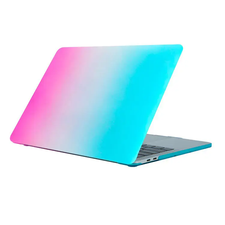 Gökkuşağı kapak Macbook Air Pro 11 için 12 13 15 16 buzlu Laptop çantası için Macbook A1932 A2337 A2179 a1466 A2289 A2338 A1369