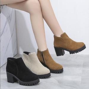 Stivaletti da Donna con Tacco Alto, Scarpe <span class=keywords><strong>Femminili</strong></span> Vintage con Tacco Quadrato Spesso - Product Image 1