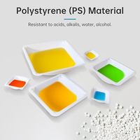 Paquete de 125 recipientes y platos desechables de PP medianos para pesaje, bandejas cuadradas de 100 ml, antiestáticos, de fácil vertido, para laboratorio, pedido personalizado