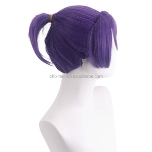 La perruque de cosplay Saint Da Yuying Lingwang présente une coiffure violette nouée en une seule pièce et un cosplay d'<span class=keywords><strong>anime</strong></span> de prison bleu. - Product Image 4
