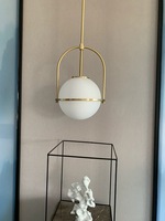 Lustre de restaurant simple nordique, boule ronde, lumière moderne, luxe, bar, table à manger créative, café, lampe de designer artistique